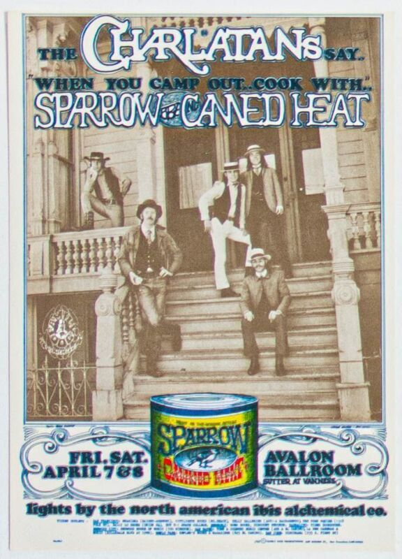 1967 FD-56 The Charlatans Sparrow Avalon Ballroom Postcard Mint 91