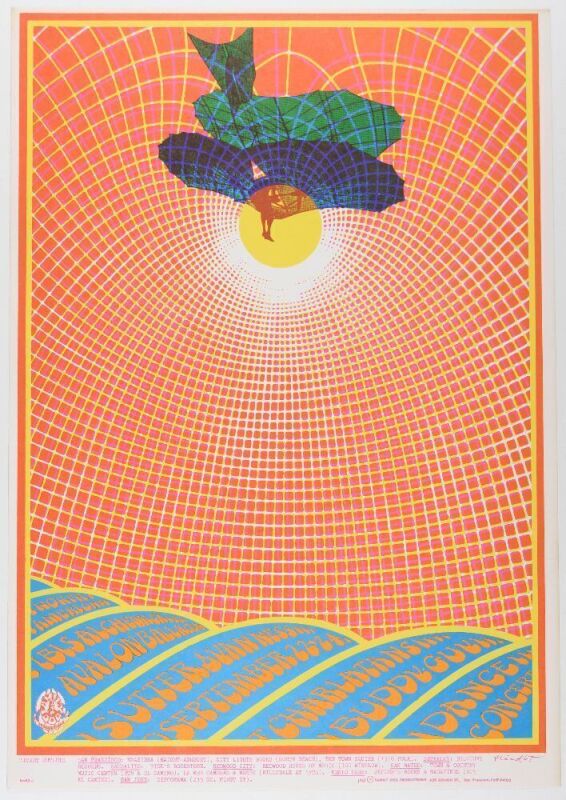 1967 FD-83 The Charlatans Buddy Guy Avalon Ballroom Poster Near Mint 81