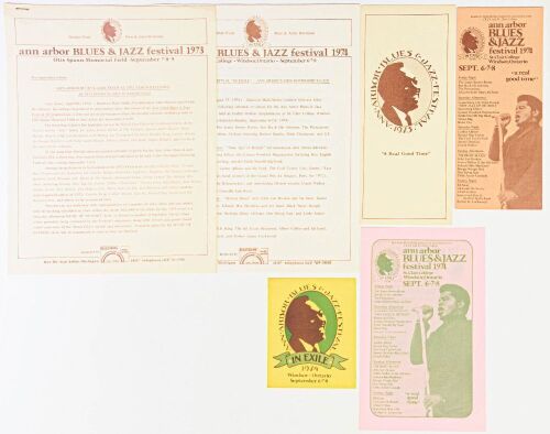 1973/1974 Ann Arbor Blues & Jazz Festival Press Kit