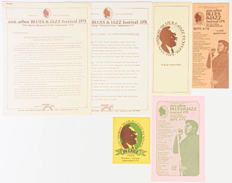 1973/1974 Ann Arbor Blues & Jazz Festival Press Kit