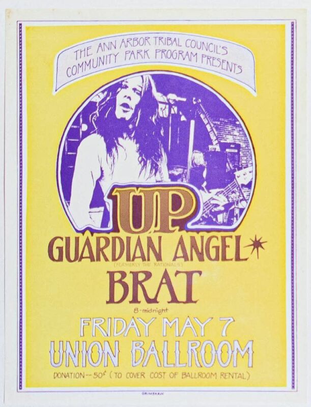 1971 Gary Grimshaw The Up Ann Arbor Union Ballroom Handbill Excellent 79