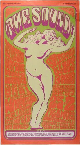 1966 BG-29 Jefferson Airplane Winterland & Fillmore Poster Extra Fine 65