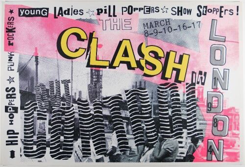 1984 The Clash Brixton Academy Poster Near Mint 87