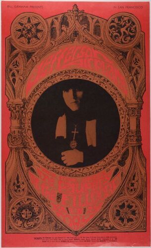 1967 BG-63 Jefferson Airplane The Paupers Fillmore Auditorium Poster Excellent 70