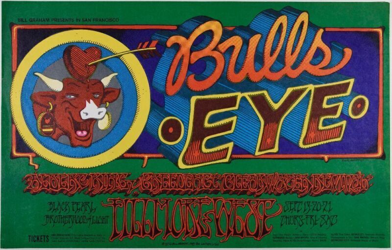 1968 BG-137 Creedence Clearwater Revival Albert King Fillmore West Poster Excellent 77