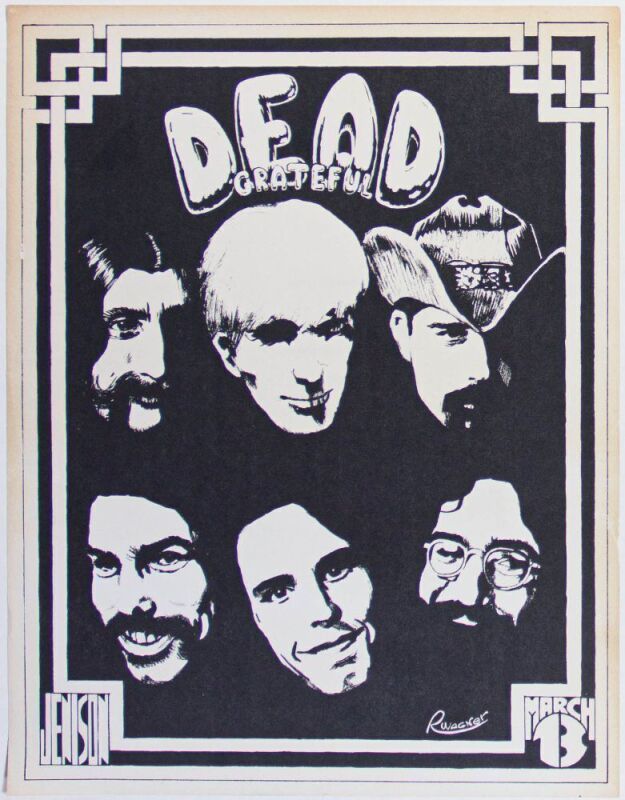 1971 Grateful Dead Jenison Field House East Lansing Poster Near Mint 81