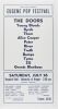 1969 The Doors Alice Cooper Eugene Pop Festival University of Oregon Poster Excellent 79
