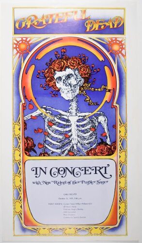 1971 Grateful Dead The Ohio Theatre Columbus Halloween Poster Excellent 77