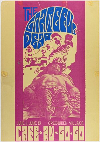 1967 AOR-3.163 Grateful Dead Café Au Go Go New York Poster Fine 53