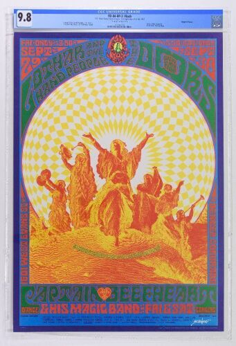 1967 FD-84 The Doors 1601 W Evans Street Denver Signed Schnepf RP2 Poster CGC 9.8