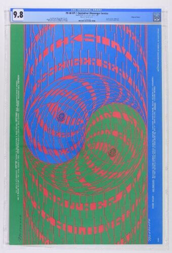 1967 FD-68 Big Brother Janis Joplin Avalon Ballroom Signed Moscoso Poster CGC 9.8