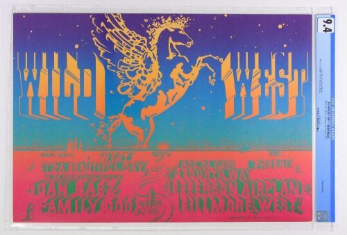 1969 FD-690707 Joan Baez 660 Great Highway & Fillmore West Poster CGC 9.4