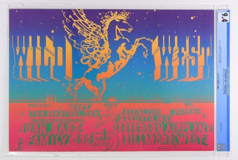 1969 FD-690707 Joan Baez 660 Great Highway & Fillmore West Poster CGC 9.4