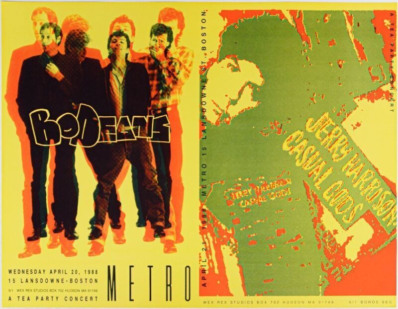 1988 Bo Deans Jerry Harrison The Metro Boston Poster Near Mint 83