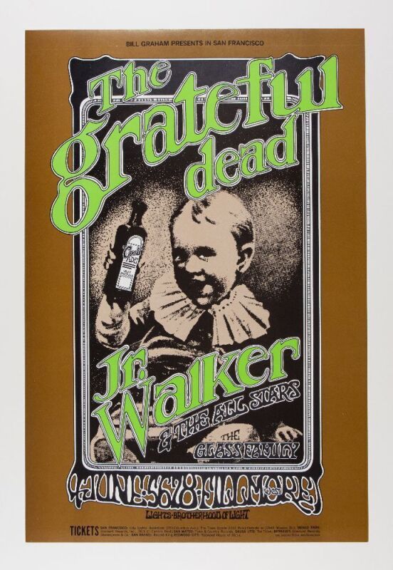 1969 BG-176 Grateful Dead Fillmore West Poster Near Mint 87