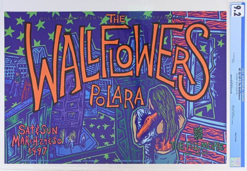 1997 NF-262 The Wallflowers The Fillmore Poster CGC 9.2