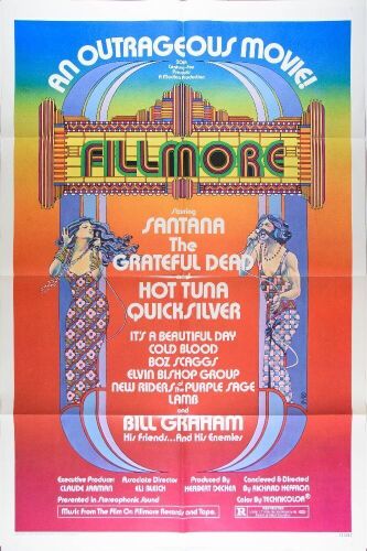 1972 The Closing of the Fillmore One Sheet Movie Poster Near Mint 81