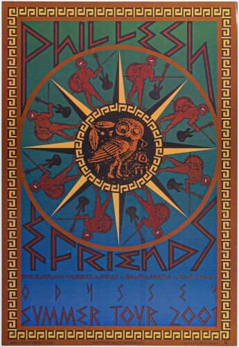 2001 Phil Lesh & Friends Summer Tour Poster Near Mint 89