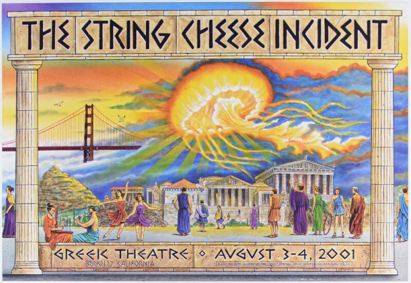 2001 String Cheese Incident Greek Theatre Berkeley Poster Mint 91