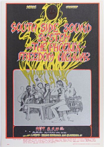 1967 FD-80 South Side Sound System Avalon Ballroom Poster Mint 91