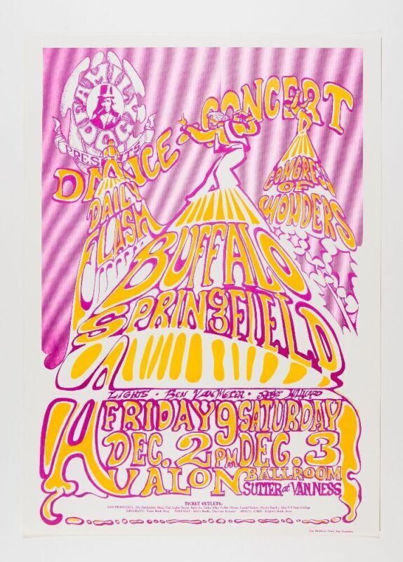 1966 FD-37 Buffalo Springfield Avalon Ballroom Poster Near Mint 89