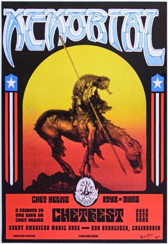 2005 Chet Helms Memorial Great American Music Hall Poster Mint 91