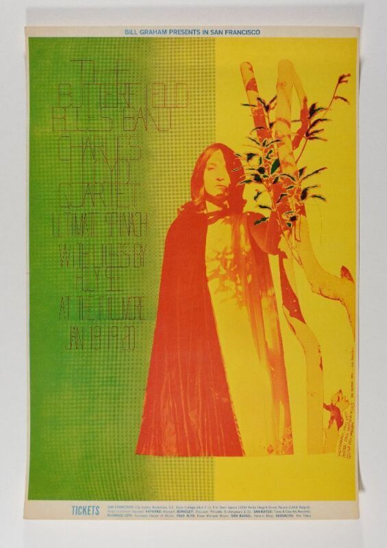 1968 BG-103 The Butterfield Blues Band Charles Lloyd Quartet Fillmore Auditorium Poster Near Mint 81