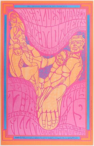 1967 BG-50 Zappa The Mothers Canned Heat Fillmore Auditorium RP2 Poster Mint 91