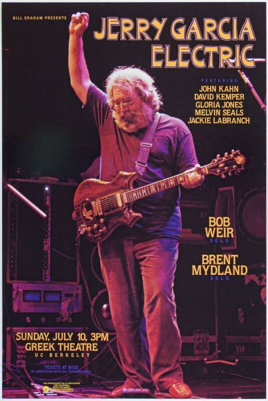1988 BGP-24 Jerry Garcia Band Greek Theatre Berkeley Poster Mint 91