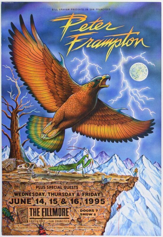 1995 Peter Frampton The Fillmore Poster Mint 91