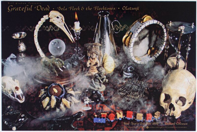 1991 BGP-50 Grateful Dead Oakland Coliseum NYE Poster Near Mint 89