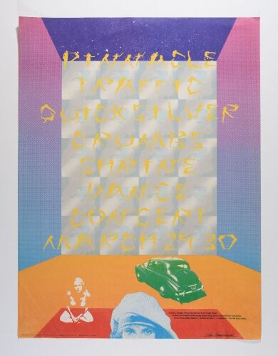 1968 AOR-3.67 Traffic Quicksilver Shrine Auditorium Poster Extra Fine 63