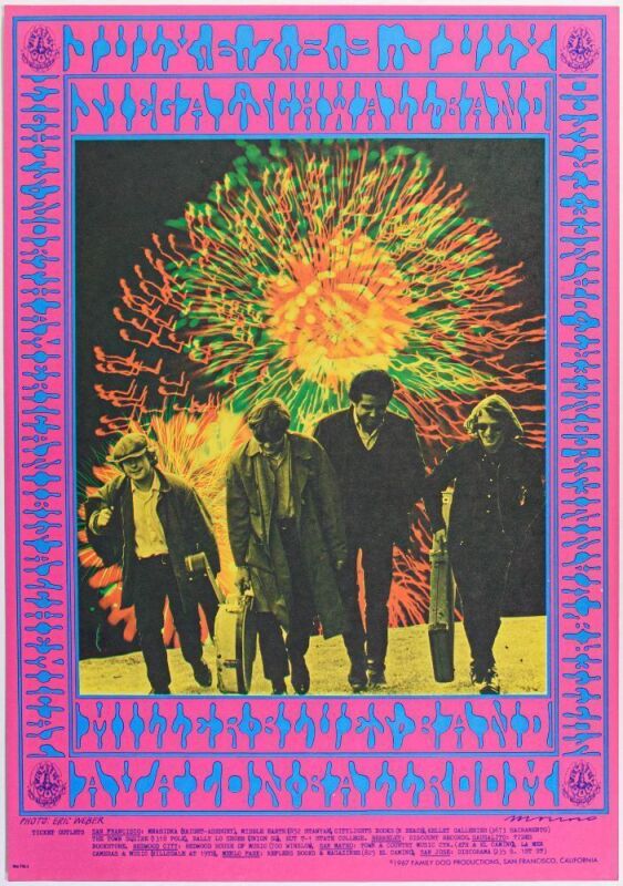 1967 FD-70 Miller Blues Band Avalon Ballroom Poster Near Mint 87