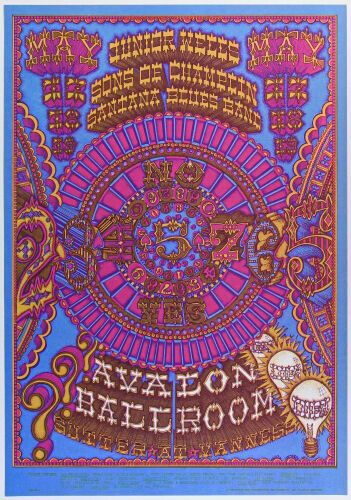 1968 FD-119 Junior Wells Sons of Champlin Avalon Ballroom Poster Mint 93