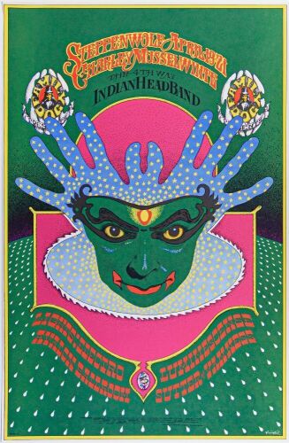 1968 FD-115 Steppenwolf Charley Musselwhite Avalon Ballroom Poster Near Mint 87