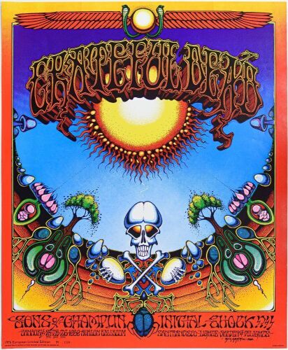 1976 AOR-2.24 Grateful Dead Aoxomoxoa Avalon Ballroom European Limited Edition RP2 Poster Near Mint 85