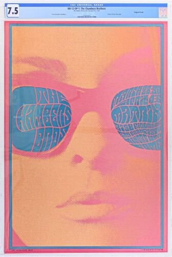 1967 NR-12 The Chambers Brothers The Matrix Poster CGC 7.5