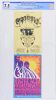 1968 BG-109 & 110 Cream Winterland & Fillmore Auditorium Double Postcard CGC 7.5