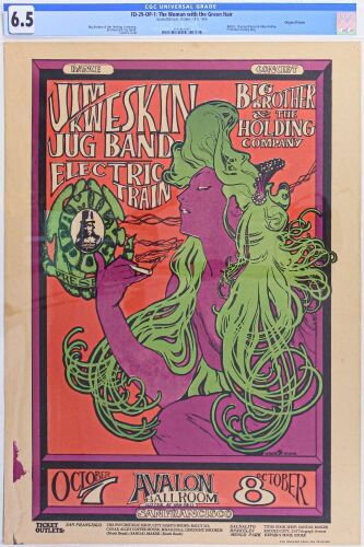 1966 FD-29 Big Brother Janis Joplin Avalon Ballroom Poster CGC 6.5