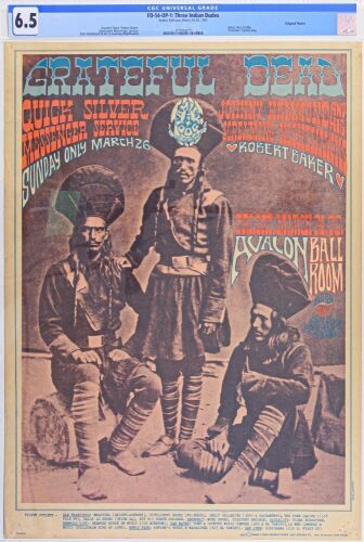 1967 FD-54 Grateful Dead John Hammond Avalon Ballroom Poster CGC 6.5
