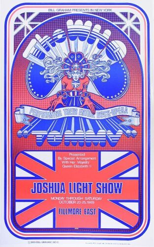 1969 AOR-2.94 The Who Fillmore East Original Poster Near Mint 89