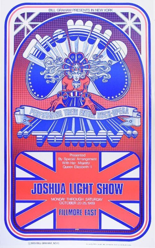1969 AOR-2.94 The Who Fillmore East Original Poster Near Mint 89