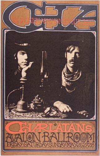 1967 FD-63 The Charlatans Avalon Ballroom RP2 Poster Near Mint 89