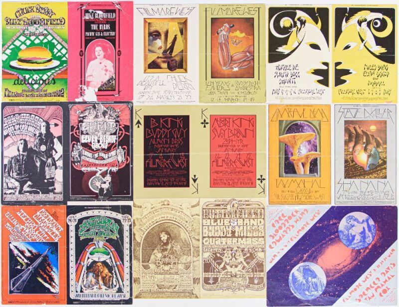 Lot of 9 Double Bill Graham Postcards