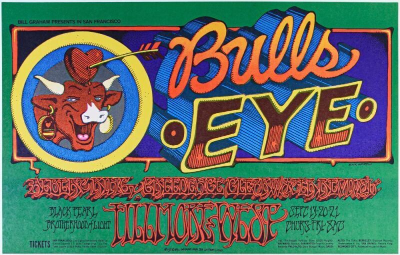 1968 BG-137 Creedence Clearwater Revival Albert King Fillmore West Poster Near Mint 87