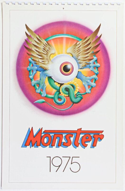 1975 Stanley Mouse and Alton Kelley Monster Calendar Near Mint 87
