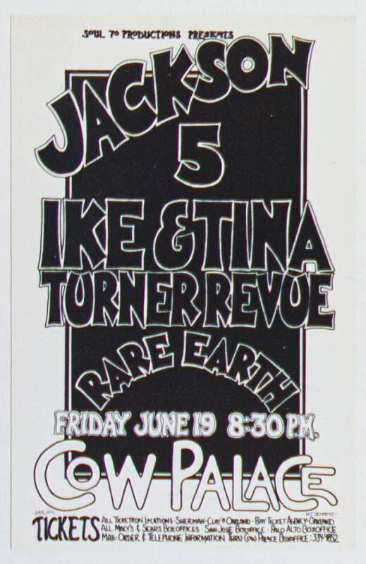 1970 Jackson Five Cow Palace Handbill Near Mint 89