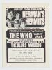 1967 The Who Herman's Hermits Kiel Auditorium Saint Louis Handbill Near Mint 87