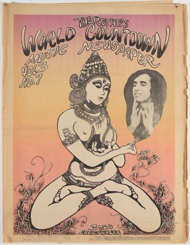 1967 Greg Irons Tiny Tim Grateful Dead World Countdown Music Newspaper Vol. 3 No. 10 Near Mint 80