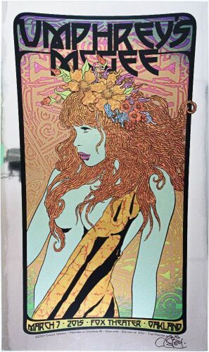 2015 Chuck Sperry Umphrey's McGee The Fox Theater LE Signed Sperry Foil Poster Near Mint 81